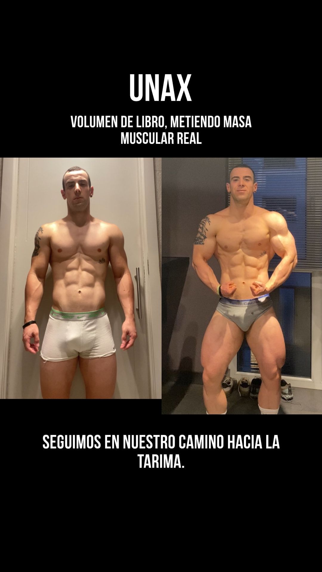 Unax — Volumen de libro, masa muscular real